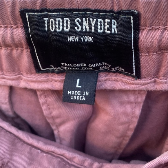 Todd Snyder Size Large Drawstring Chino Trousers in a Dusty Rose - Picture 8 of 13